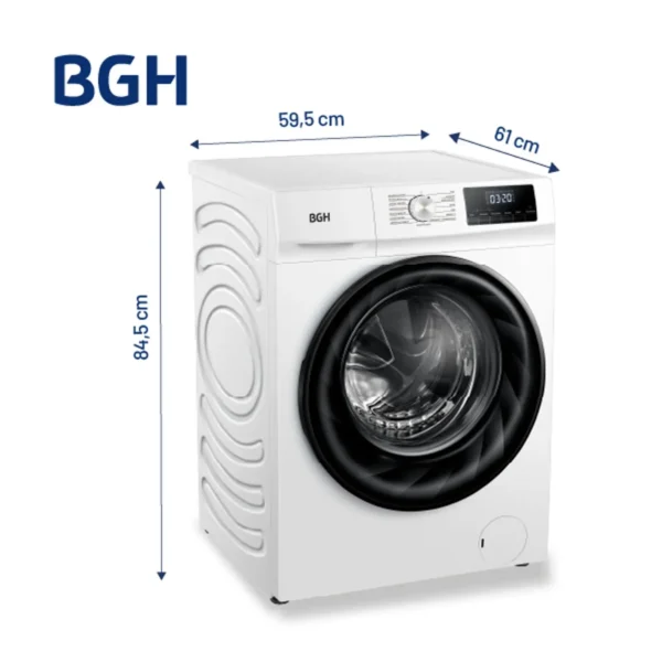 Lavasecarropa BGH 10 KG / 7 KG Carga Frontal Blanco INVERTER