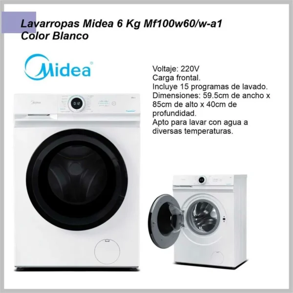 Lavarropa  MIDEA carga Frontal 6 KG