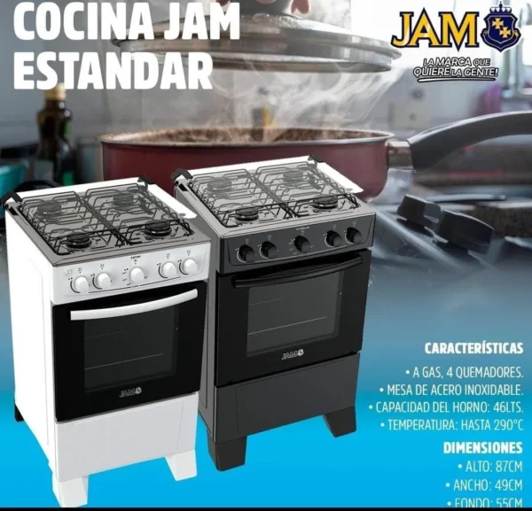 Cocina a Gas JAM STANDAR 4 Hornallas
