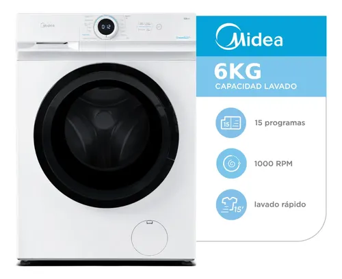 Lavarropa  MIDEA carga Frontal 6 KG