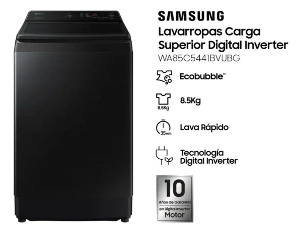Lavarropa  SAMSUNG Carga Superior 8KG INVERTER