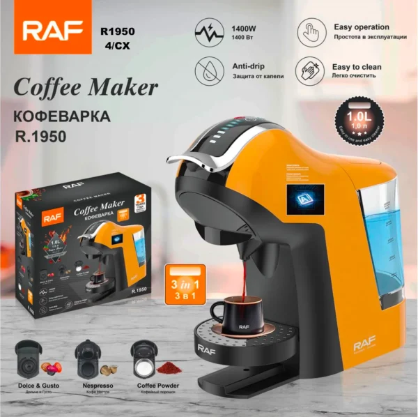 Cafetera Espresso con Capsula - RAF R1950