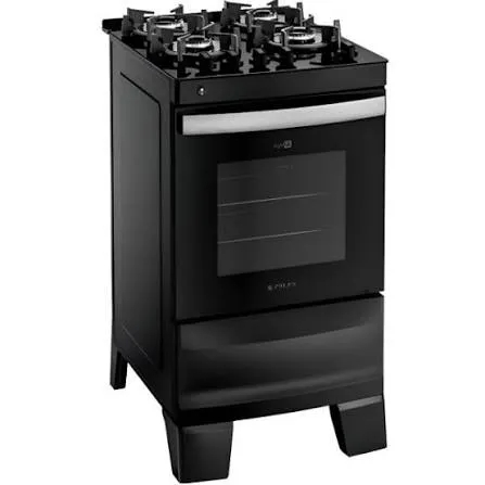 Cocina a Gas/  ATLAS Agile Up Glass 4H - Mesa de Vidio con Encendido electrico
