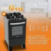 Cocina a Gas/  ATLAS Agile Up Glass 4H - Mesa de Vidio con Encendido electrico