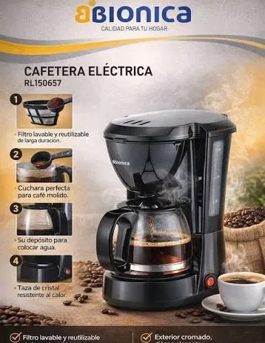 Cafetera Electrica - BIONICA 1.2 LITROS - CM-07