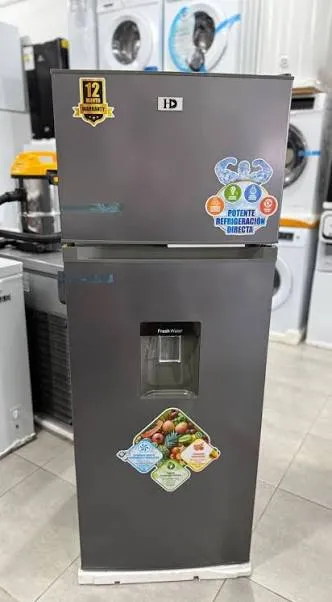 Heladera 300 litros con Dispenser - HD PLAY - Gris y Negro