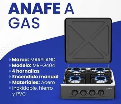 Cocina a Gas / ANAFE / 4 Hornallas / MARYLAND MR-G404