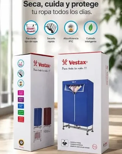 Secarropa Plegable A Vapor Vestax con Ruedas DH-1000