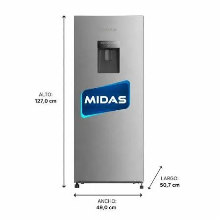 Heladera MIDAS 300 litros inox - c/ dispenser md-mh249