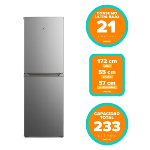Heladera Refrigerador invertido MADEMSA - gris