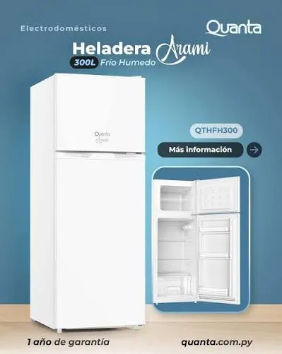 Heladera QUANTA arami 300 litros qthfh300 - frio húmedo