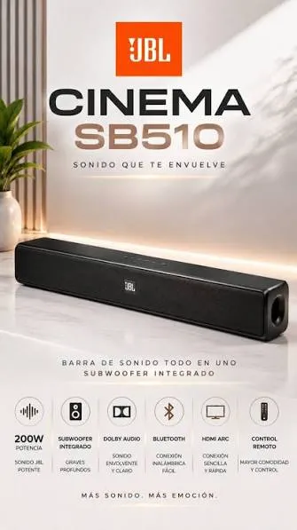 JBL Soundbar Cinema SB510 - Usb - Bluetooth