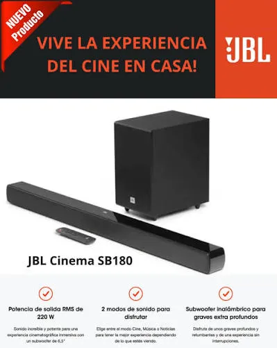 JBL Cinema SoundBar SB180