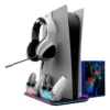 SOPORTE DE CARGA GAMER KRAB KBD5PRO - PARA PS5 - MULTIFUNCIONAL - RGB -