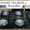 Cocina a Gas/ ANAFE / 4 Hornallas / TECMAX
