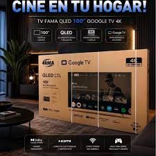Smart TV 100 PULGADAS MARCA FAMA QLED TVF-100QLT + GOOGLE TV