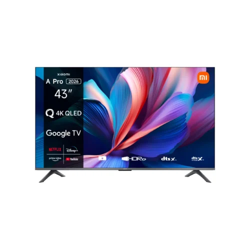 Smart TV Qled 43 PULGADAS Xiaomi A Pro L43MB-Apph (2026) 4K Ultra HD Google TV Wi-Fi/Bluetooth con  Conversor Digital