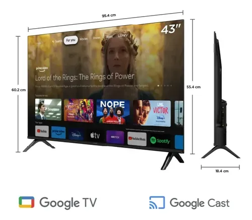 Smart TV 43  Marca IFFALCON + Google TV