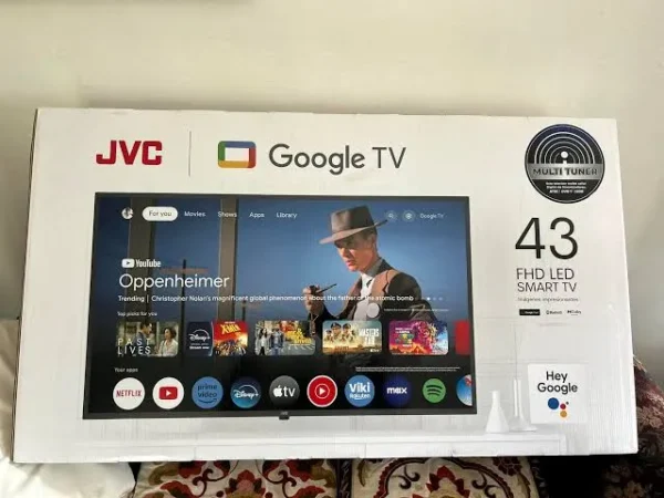 Smart TV 43  Marca JVC + Google TV