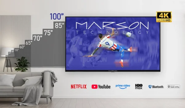 Smart TV 100 Pulgadas marca Marson Web Os - 4k -
