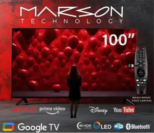 Smart TV 100 Pulgadas marca Marson Mini led- 4k - hdr -Web-os- mwq100
